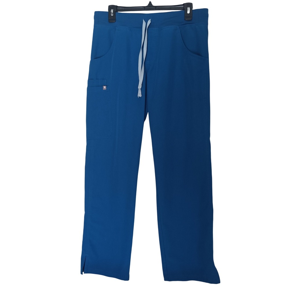 FIGS Technical Collection Scrub Pants Men M Royal Blue T21004 Straight Leg Cargo